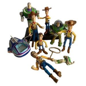 Disney Toy Story Pixar Woody & Buzz Lightyear Action Figures Set 2"-7.5" Tall
